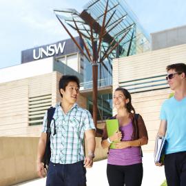 Students near John Niland Scientia Building