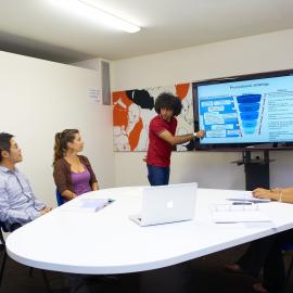 Students in Meeting space