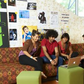Students in Student Lounge