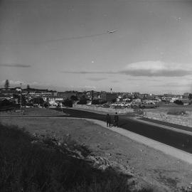 New roadway and paths leading to Botany Street gate