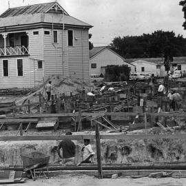 Workers on the site for new college accommodation (Philip Baxter College)