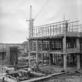 Construction proceeds on the (Morven Brown) building 