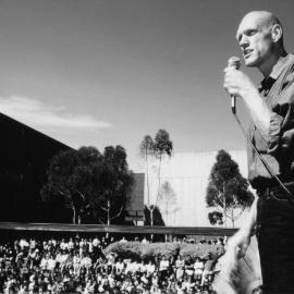 Peter Garrett Addressing Students at Protest Meeting