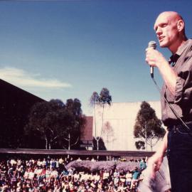 Peter Garrett Addressing Students at Protest Meeting