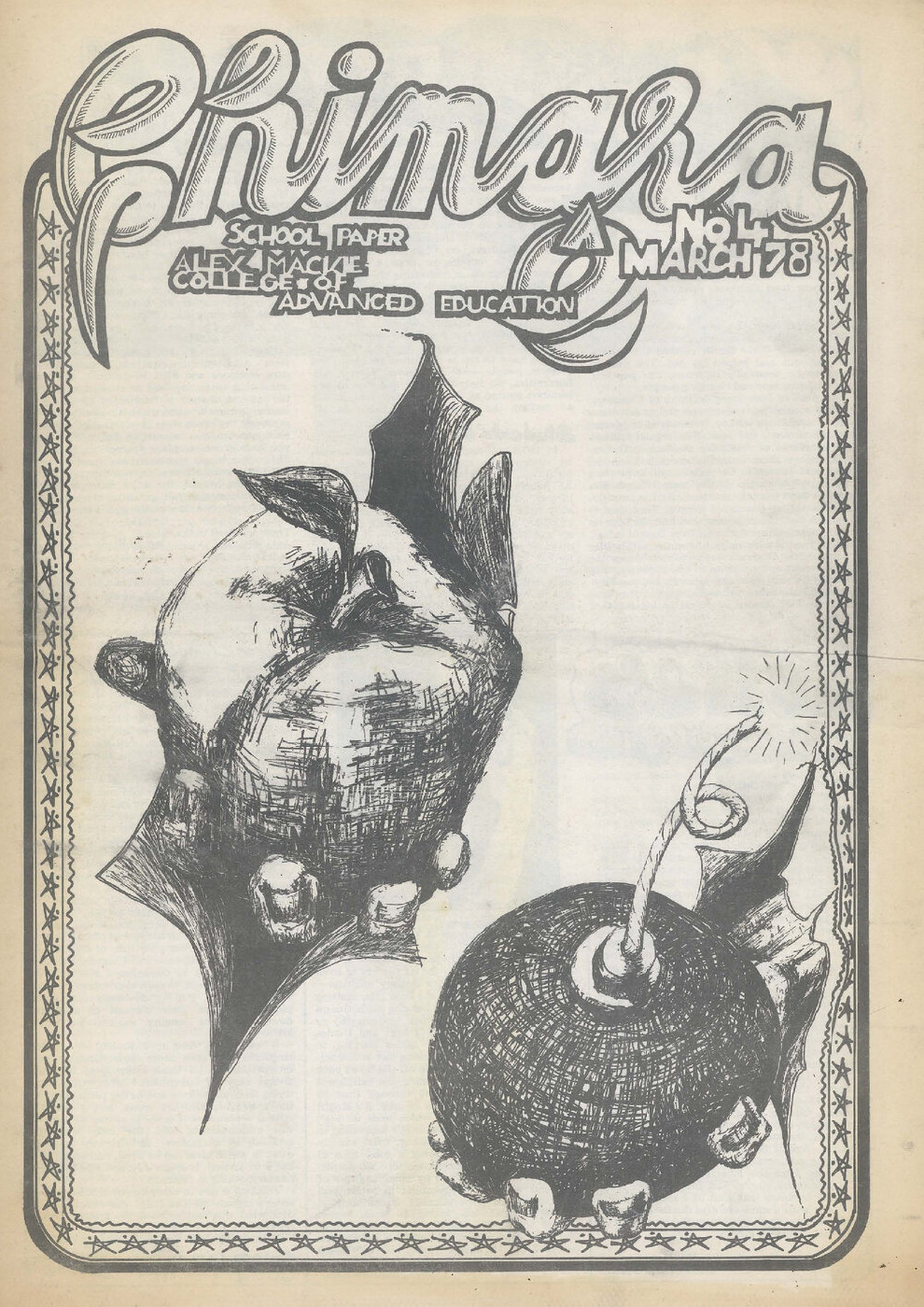 Front cover of Chimaera, August 1977.